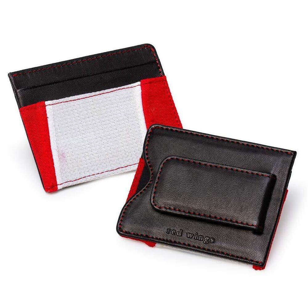 9960 Detroit Red Wings Game Used Jersey Uniform Money Clip Wallet, Slim